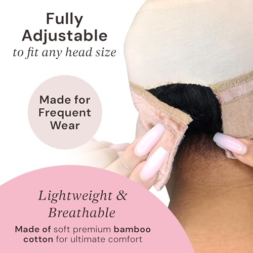 MILANO COLLECTION Ultimate Comfort GripCap, All-In-One Under Wig Cap for Women, Comfort Anti Slip Wig Band With Adjustable Closure, Nude, 1 Pack