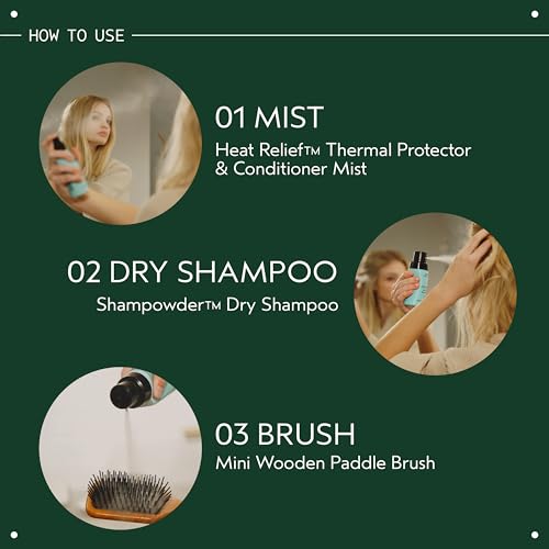 Aveda Heat Relief Thermal Protector & Conditioning Mist | Conditions Dry Hair | Adds Shine | Heat Protection | 97% Naturally Derived | Iconic Shampure Aroma, 3.4 Fl Oz