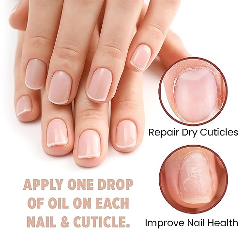 French Girl Nail & Cuticle Oil - Hydrating Nail Strengthener and Growth Treatment, Cuticle Softener, Nail Growth Oil to Repair Dry, Damaged Nails, Clean, Vegan & Cruelty-Free, .3 oz
