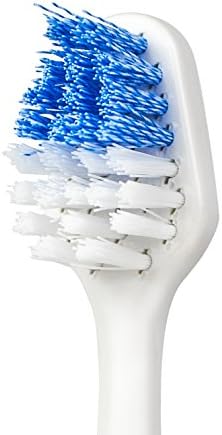 Smileactives Vibrite Sonic Electric Toothbrush Heads, 3 White/Blue Replacement Brush Heads with Firm Tip Bristles for Teeth Whitening and Cleaning, Helps Remove Plaque (Not Compatible w/Wave Version)