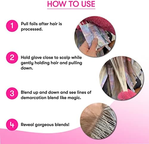 FRAMAR Bleach Blender Microfiber Gloves For Hair Dye – Hair Color Gloves, Microfiber Mitt For Cleaning, Hairstylist Essentials, Hair Salon Supplies, Extra Absorbent On Bleach – 2 Pack