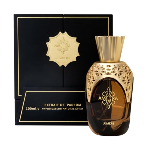 Amora Lumere Extrait De Parfum 100Ml 3.4Oz Unisex Fragrance - Luxury and Original Extrait de Parfum with Top notes of Citrus, Ginger, Saffron