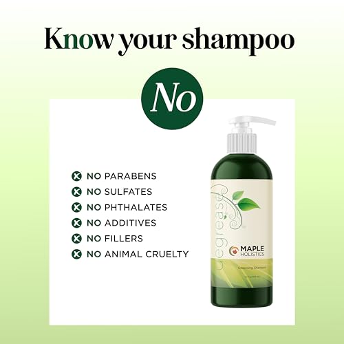 Oily Hair Shampoo for Greasy Hair - Clarifying Shampoo for Oily Hair and Dry Scalp Cleanser for Build Up - Deep Cleansing Shampoo for Oily Scalp Toner with Purifying Essential Oils for Hair Care