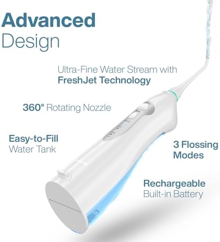 AquaSonic Water Flosser - Cordless Rechargeable Water Flossers for Teeth Cleaning - Waterproof Aqua Flosser, Portable Oral Irrigator for Dental Cleaning with 5 Jet Tips – Braces Home Travel