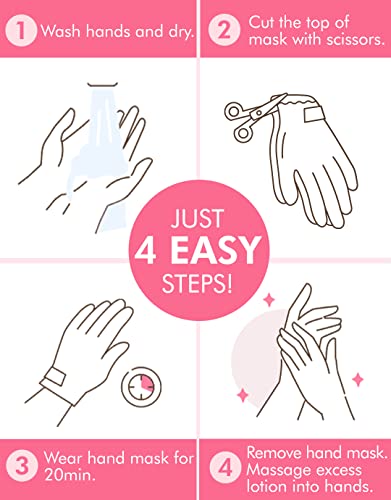 DERMAL Moistfull Silky Foot Socks & Hand Gloves Mask Combo 6 Pack - for Dry Feet and Hands - Home Spa Treatment - Dermatologist Tested, Cruelty Free, Korean Beauty