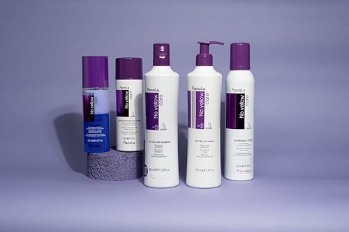 Fanola No Yellow Incredible Foam - Purple Hair Conditioner Mousse Toner With Violet Pigments Removes Yellow And Brassiness On Bleached, Blonde Or Highlighted Hair 8.4oz