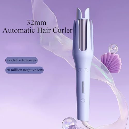 Automatic Hair Curler, 4 Temperature & 3 Timer Settings, Auto Shut-Off, Anti-Scald, Rotating Curling Wand