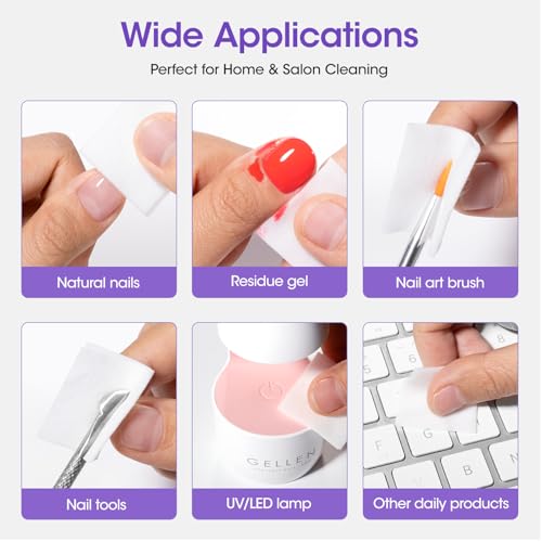 Gellen 473ml/16oz Slip Solution for Polygel Nails with Nail Brush, Pump Bottle Design Polygel Solution, Anti-stick Liquid for Poly Extension Gel & Nail Cleanser in a Bottle, Home Salon Cleaning Liquid