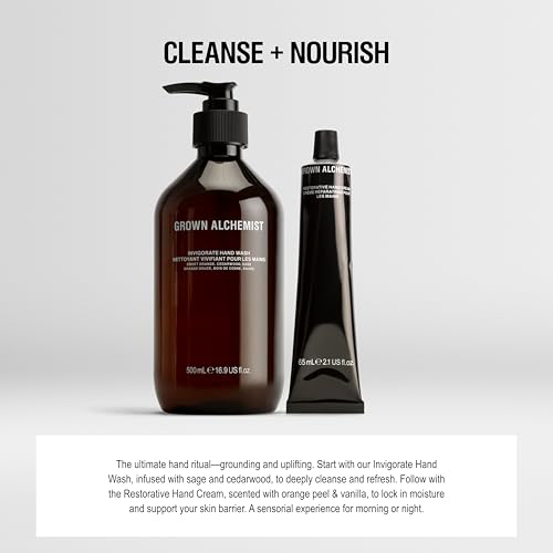 Grown Alchemist Restorative Hand Cream. Vanilla and Orange Peel. Non-Greasy Moisturizer to Nourish and Soften Hands (65ml).