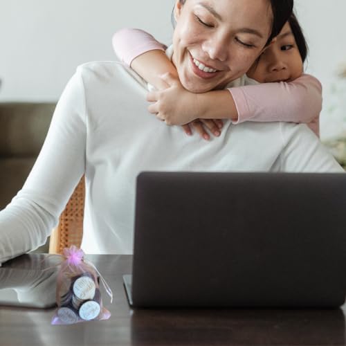 Affirmation Wooden Tokens, Set of 50 Engraved Positive Reminders, Natural Baltic Birch Wood, Ideal for Mother's Day, Christmas, Birthday Gifts