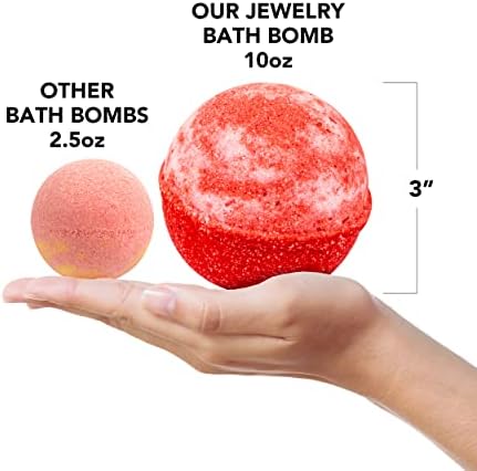 Wild Berry Bath Bomb with Jewelry Inside (Surprise Jewelry Valued at $25 to $5,000) Made in USA, Perfect for Bubble Spa Bath. Handmade | Ring Size 05