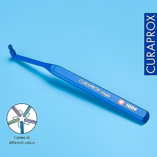 Curaprox CS 1009 Single Toothbrush – Braces, Implants and Isolated Teeth | Ultra-Soft Single Tuft | Targeted Gumline Cleaning