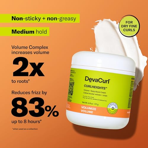 DevaCurl CurlHeights Volume + Body Boost Cream, 6 oz