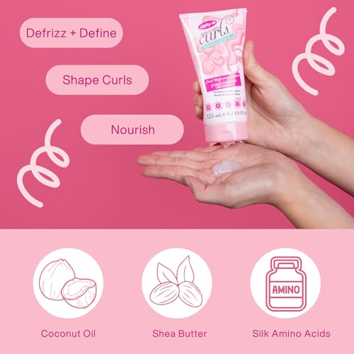 Dippity Do Girls with Curls Leave-In Curl Defining Cream - Anti-Frizz Styling Cream for Curly & Wavy Hair - Includes Shea Butter & Coconut Oil to Strengthen & Protect - 125 mL/4.2 fl oz - 2 Pack
