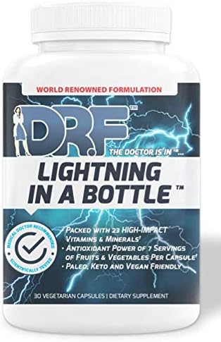 Lightning in a Bottle by Dr. Farrah World Renown Medical Doctor | 23 High Impact Vitamins & Minerals | Antioxidant Power of 7 Servings of Fruit & Vegetables | Paleo, Keto, & Vegan Friendly