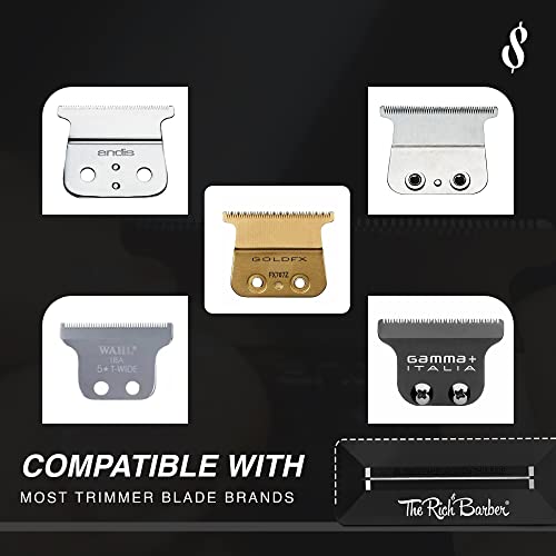 The Rich Barber 1 Minute Blade Modifier - Trimmer Blade Sharpener with Diamond Metal Stone for Professional & Home Use - Closer Shaves, Sharper Lines, Less Ingrown Hair - Compatible with Most Brands