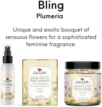 Fizzing Toilet Bombs – Bling | Natural Bathroom Deodorizer | Odor Eliminator Tablets for Freshness & Cleanliness | Eco-Friendly Septic Safe Tablets | 60 Count |