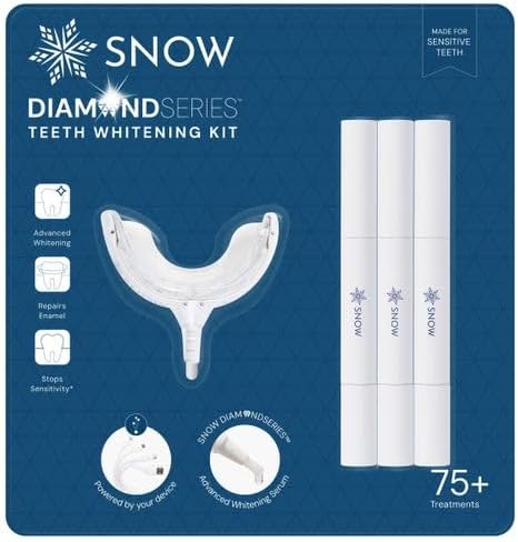 Snow Diamond Series Teeth Whitening Kit, 75+ Treatments, for Sensitive Teeth, Advanced Whitening Serum