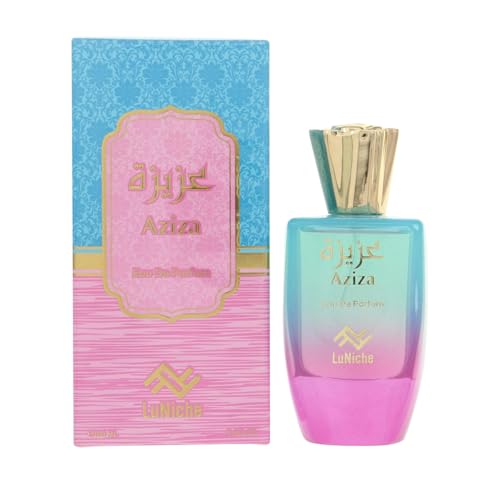 Luniche Aziza Eau de Parfum 3.4 oz – Arabic Perfume for Women & Men – Unisex Arabian Fragrance – Long Lasting Dubai Perfume – Beauty Perfumes Arabes para Hombres y Mujeres