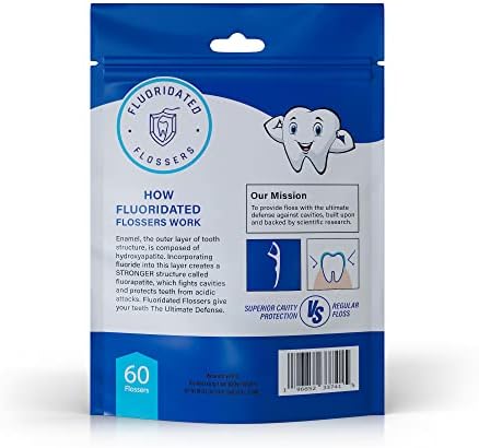Fluoride Floss Picks - Enhanced Cavity Protection, Unflavored Floss Picks. Shred Resistant Nylon Flossers, 180 Count, Dentist Designed and Backed by Science