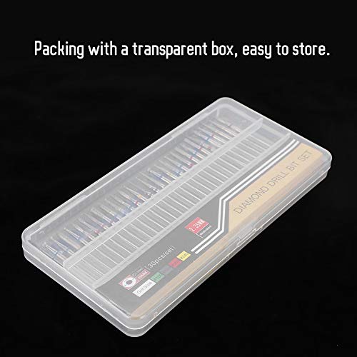 Russian Manicure Drill Bits, 30Pcs/Set Grinding Head Burr Set, Drill Bits Manicure Pedicure Tools Polishing Buffing for Polishing Buffing Bits[A]