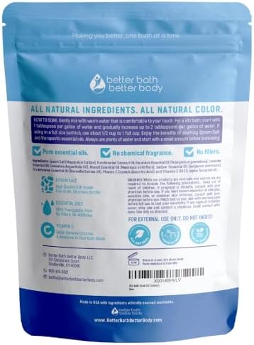 Sitz Bath Soak 2-Lbs Sitz Salt Epsom Salt Hemorrhoid Soothing with Pure Essential Oils in BPA Free Pouch with Press-Lock Seal Made in USA