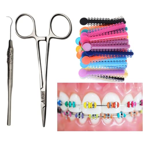 ARTMAN INSTRUMENTS Dental Braces Color Changing Kit, Orthodontic Ties Changing kit, Change The Color of Your Braces Yourself in Minutes Ligas para Brackets Ortodoncia
