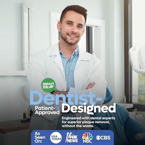 SmartLifeco Biodegradable* Dental Floss Picks - Charcoal Thread Flossers for Adults, All Natural Teeth Whitening, Eco Friendly Straw Wheat Handle, Toothpick Stick Soft on Gums, Zero Waste Vegan, 200x