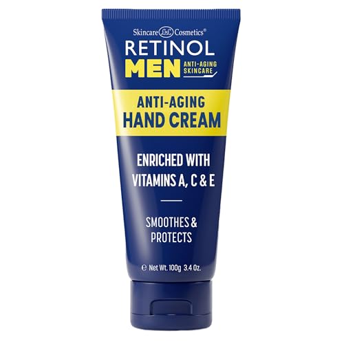 Retinol Anti-Aging Hand Cream – The Original Retinol Brand For Younger Looking Hands –Rich, Velvety Hand Cream Conditions & Protects Skin, Nails & Cuticles (Men's)