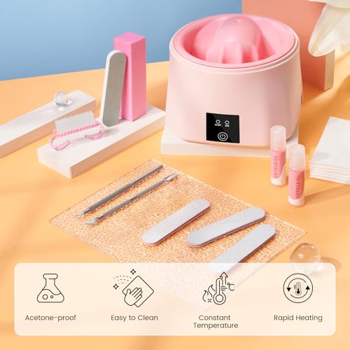 Nail Soaking Bowl Acetone Proof: 50% Faster Heated Electric Manicure Bowls Nail Soaking - Soak off Gel Dip Acrylic Nail Remover Bowl for Salon Home