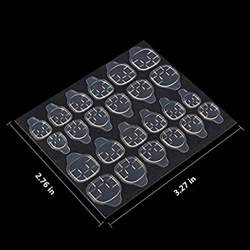 Nail Adhesive Tabs, 20 Sheets (480pcs), Transparent, Waterproof, Variety Pack, Press-On Nail Adhesive Tabs