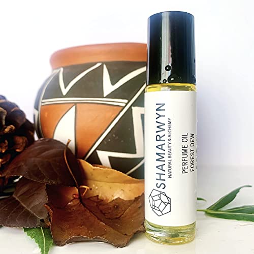 Forest Dew Perfume Oil, Natural Organic, Fresh Woodsy Clean Masculine Unisex Scent, Pure Essential Oil Blend for Men 10ML