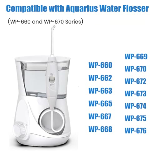 Replacement Hose and Handle Parts for Waterpik Aquarius Water Flosser (WP-660 & WP-670 Series) Oral Hygiene Accessories Water Hose Plastic Handle Compatible