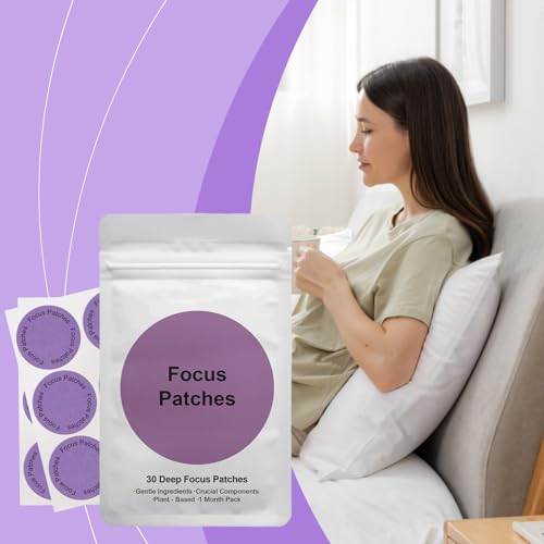 Focus Patches – 30 Deep Focus Patches for Daily Mental Clarity, Concentration & Calm