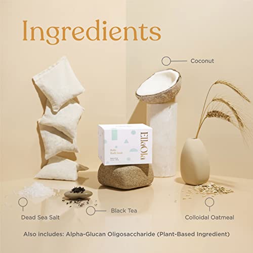 Oatmeal Bath Soak for Babies Kids & Adults - Baby Bath Tea Soaks Made with Prebiotics to Relieve Dry, Itchy, Eczema Prone Skin While Gently Cleansing, Fragrance Free I 4 Bath Tea Soaks