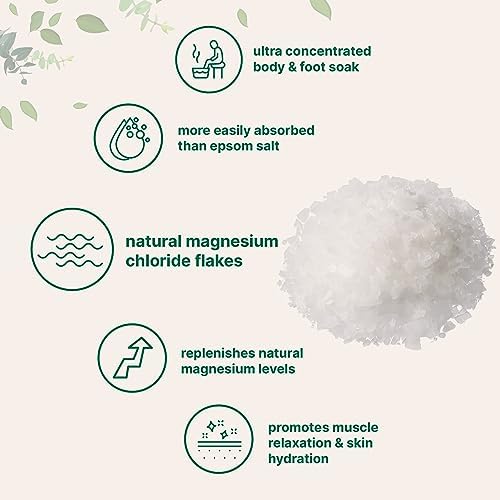 Micro Ingredients Magnesium Flakes, 6lbs | Great Alternative to Epsom Salt for Foot & Body Bath Soaks | High Absorption | Natural Magnesium Chloride Minerals | Relaxation & Skin Hydration Support