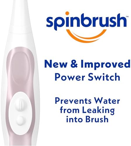 Spinbrush Pro Whiten Battery-Powered Electric Toothbrush Value Pack, Medium Bristles, Batteries Included, 1 Brush & 1 Replacement Head