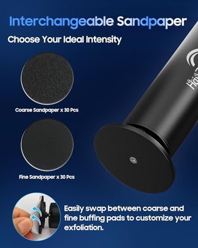 FSA&HSA Eligible Electric Foot File - Electric Callus Remover for Feet,Adjustable Speed Foot Scrubber with 60 Pcs Sandpaper Discs,Professional Pedicure Tool for Dead Skin and Calluses - Black