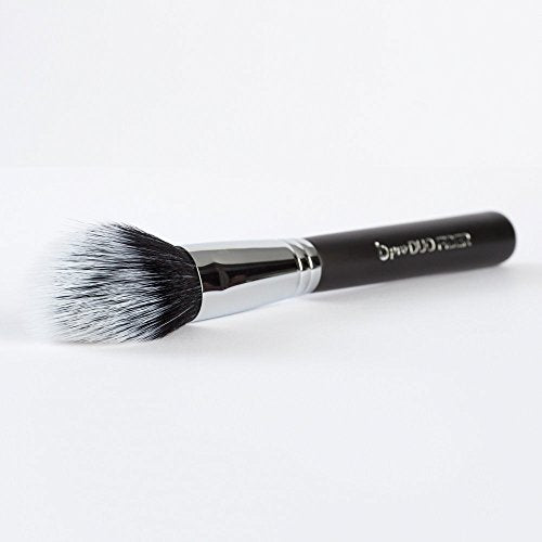 Domed Blush Bronzer Brush - Beauty Junkees Duo Fiber Contour Brush for Contouring, Sculpting, Highlighting, Blending, Buffing with Powder Cream Liquid Cosmetics, Synthetic, Vegan Makeup Brushes