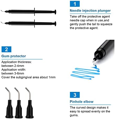 EZGO 10 Pieces 3ml Dental Gingival Barrier Protection Gel, Professional Gum Protector Gel for Teeth Whitening