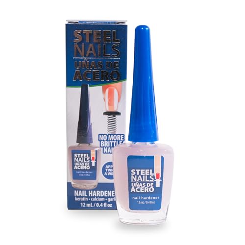 Steel Nails: Nail Strengthener & Clear Nail Polish for Damaged Nails, Hardener & Growth, Nail Repair, Keratin Treatment, Nail Growth Treatment – Hard as Nails with Extra Strength.