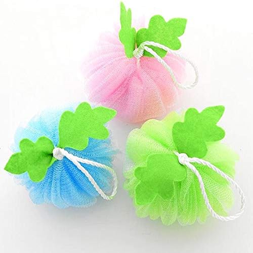 Loofah Sponge,3 Pack Shower Sponge,Mesh Brush Luffa Body Scrubber Gift for 2-14 Year Old Boy and Girl,Baby Shower Essential Skin Care, Soft Bathing Accessories