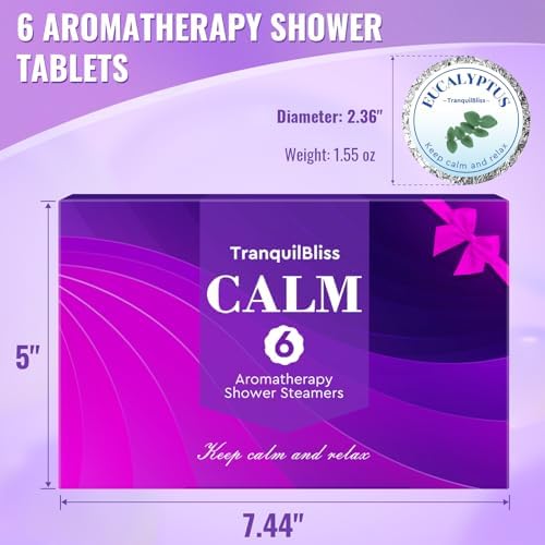 Shower Steamers, Shower Bombs with Natural Fragrance, Self Care& Relaxation, Mother's Day, Christmas Birthday for Women and Mom, Individually Packaged, Purple Set 2 Packs（12 Tablets）