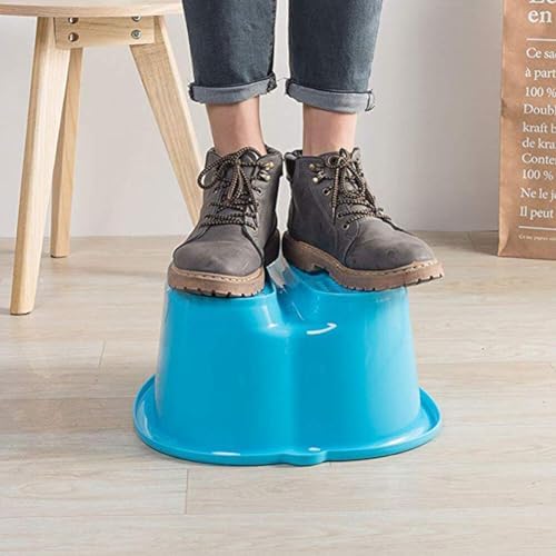 Foot Soaking Tub Large Size Foot Basin Sturdy Soaking Feet Bucket Massager Tub Exfoliation Callus Pedicure Foot Spa Bath Bucket for Women and Men (Blue)