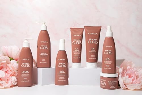 L'ANZA Healing Curls Butter Whip Styling Foam, Hair Styling Mousse for Curly, Coily, Wavy & Afro Hair, Lightweight Control, Anti-frizz & Anti-humidity, Cruelty Free & Vegan