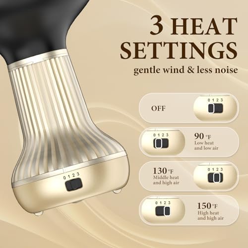 Diffuser Hair Dryer for Curly Hair, Hair Dryer Diffuser for Blow Dry and Volumizing, Lightweight Curly Hair Diffuser Easy to Use