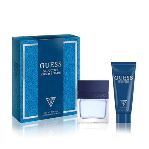 GUESS Seductive Blue Men/Homme Eau de Toilette 2 Piece Gift Set - Cologne Spray 1.7 Fl. Oz., and Shower Gel 3.4 Fl. Oz