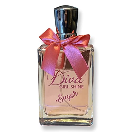 DIVA GIRL SHINE SUGAR - Eau de Parfum for Women - Notes of Tangerine, Honeysuckle, and Wild Berry - 3.4 Fl Oz