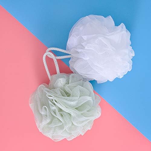 Mesh Pouf Bath Sponge Exfoliating Shower Ball Pom Cleaning Accessory