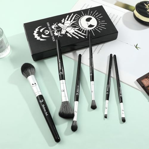 6 PCS The nightmare before Christmas Gifts with Box The nightmare before Christmas Makeup Brushes Eyeshadow Brushes Halloween Make Up Kit